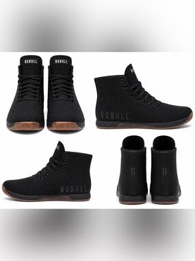 NEW NOBULL High Top Trainers Black Gum Sole Unisex CrossFit Gym Sneakers